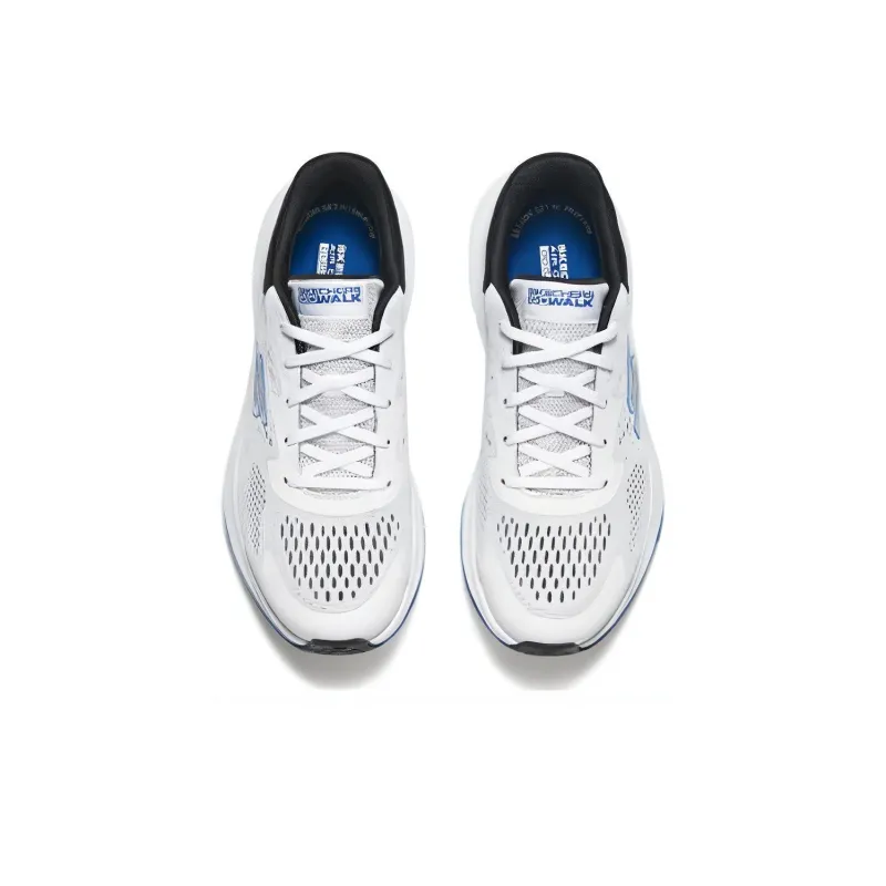 Skechers Cushioned Wear Resistant Breathable Low Top Casual Shoes Men's White Black-4
