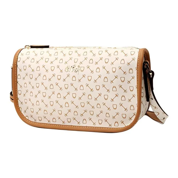 Why Artificial Leather Crossbody Bag, Shoulder Bag Medium Size Women's Coffee/Beige-8