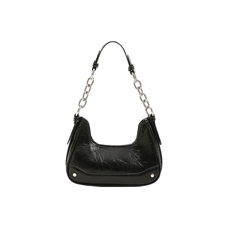 TTaG．baG Microfiber Leather Crossbody Bag, Shoulder Bag Women's Silver/Black-6