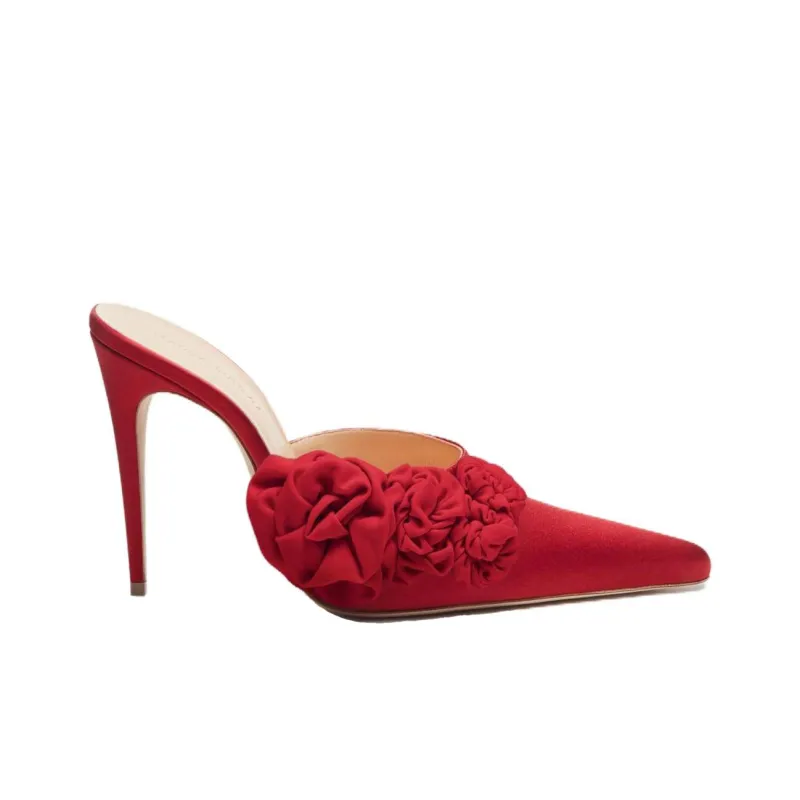 MAGDA BUTRYM Closed Toe Slippers 10.5cm Women's Red-1