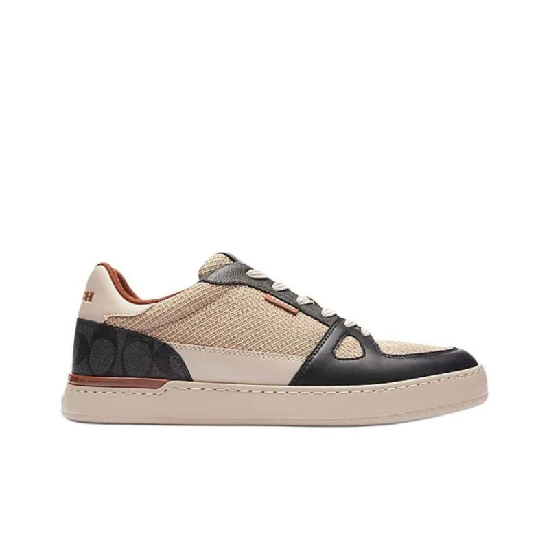 COACH Clip Low Top Skateboard Shoes Men's Brown-1