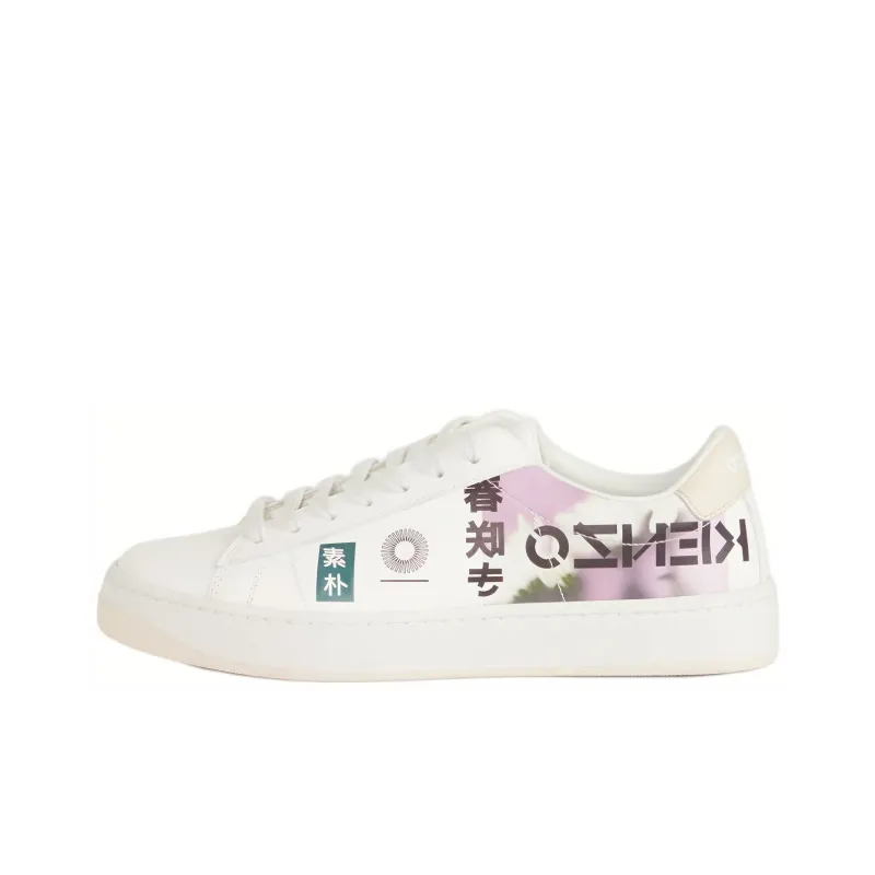 KENZO Kourt Stylish Skateboarding Shoes Women's White Purple-0