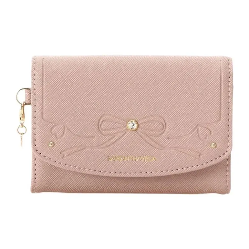 SAMANTHA THAVASA Synthetic Leather Card Holder Women's Pink-0