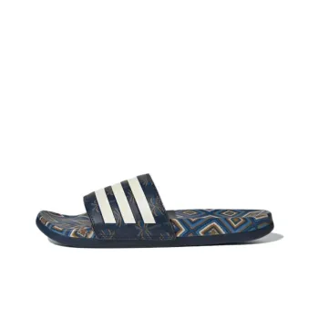 Adidas Adilette Comfort Sandals Night Indigo Cream White Women's