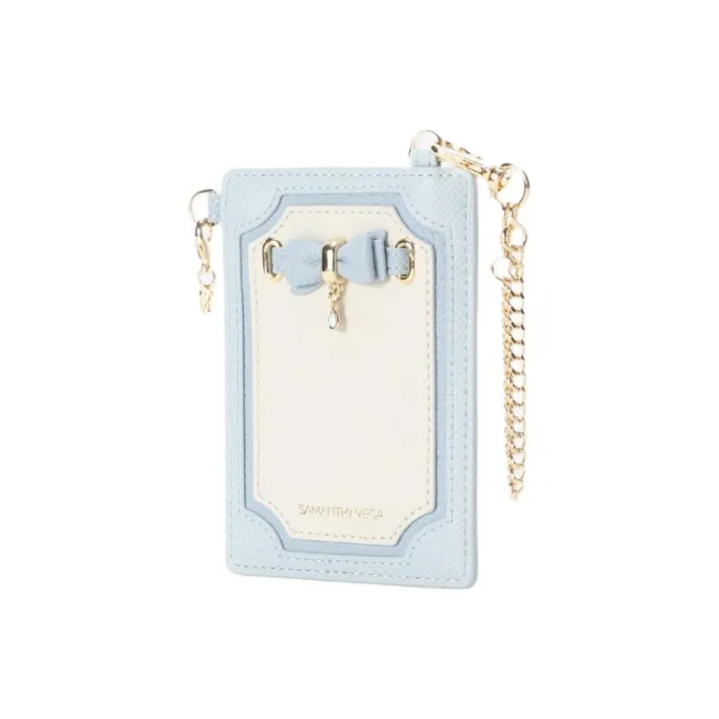 SAMANTHA THAVASA Synthetic Leather Passport Holder Women's Light Blue-1