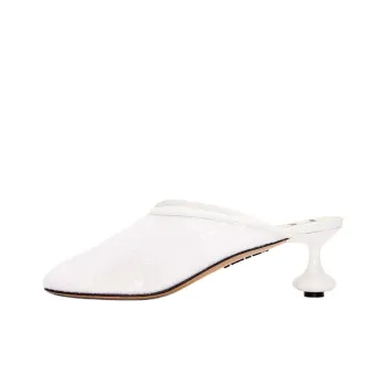 LOEWE Petal Closed Toe Slippers 4.5cm Women's White
