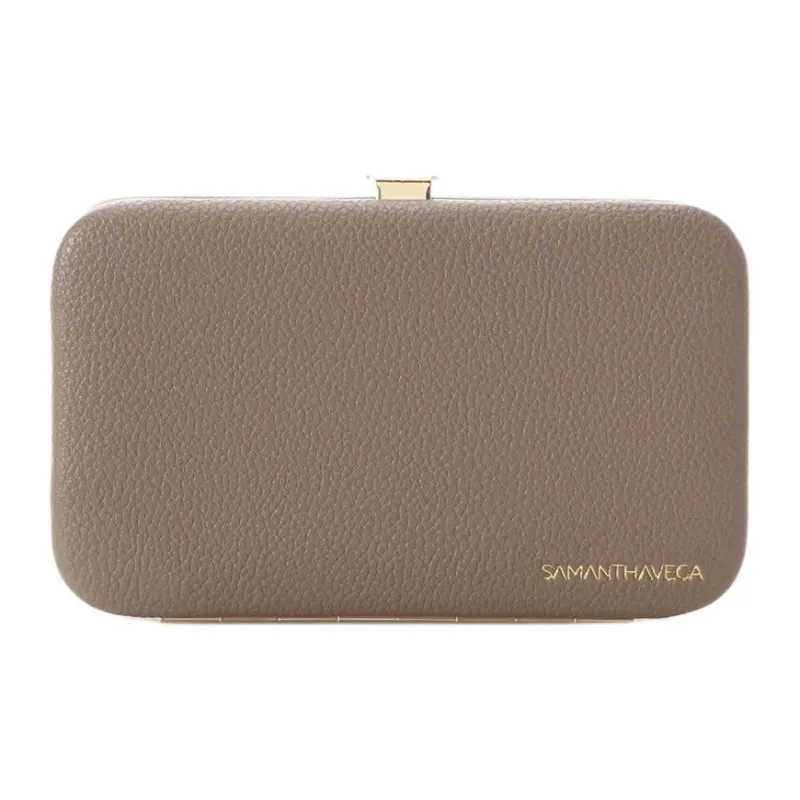 SAMANTHA THAVASA Synthetic Leather Card Holder Women's Plain Fabric Color-3