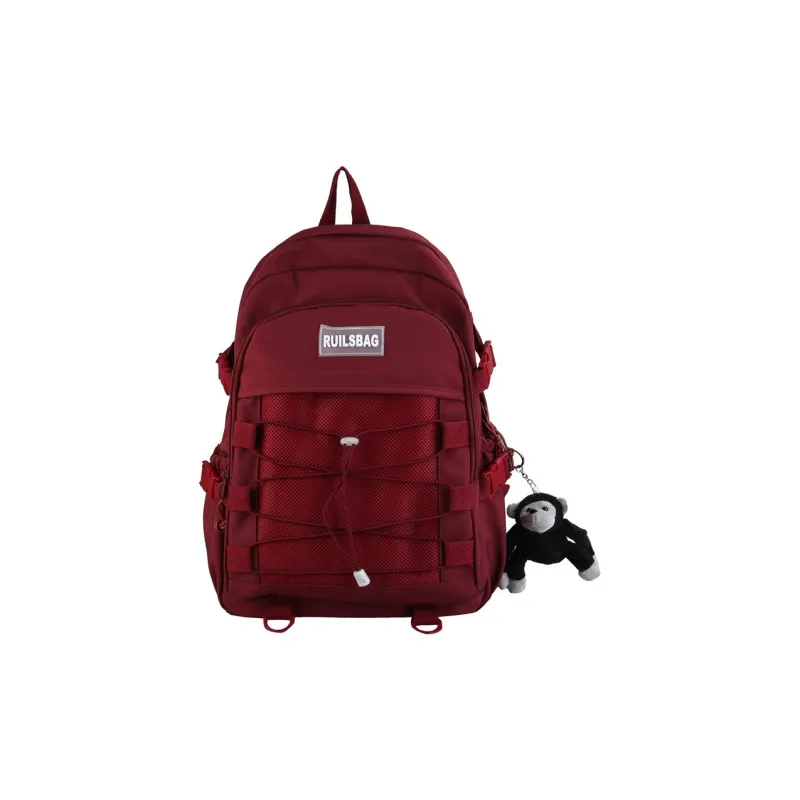 Huangmu Nylon Backpack Unisex Multicolor-6