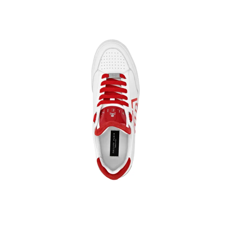 PHILIPP PLEIN Hexagon Low Top Skateboard Shoes Men's Red-3