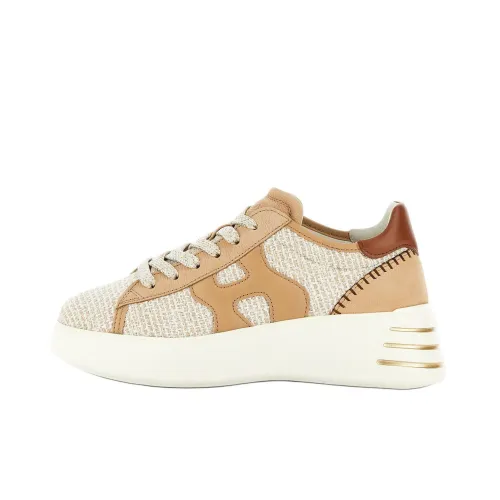 HOGAN Rebel Low Top Casual Shoes Women's Light Brown