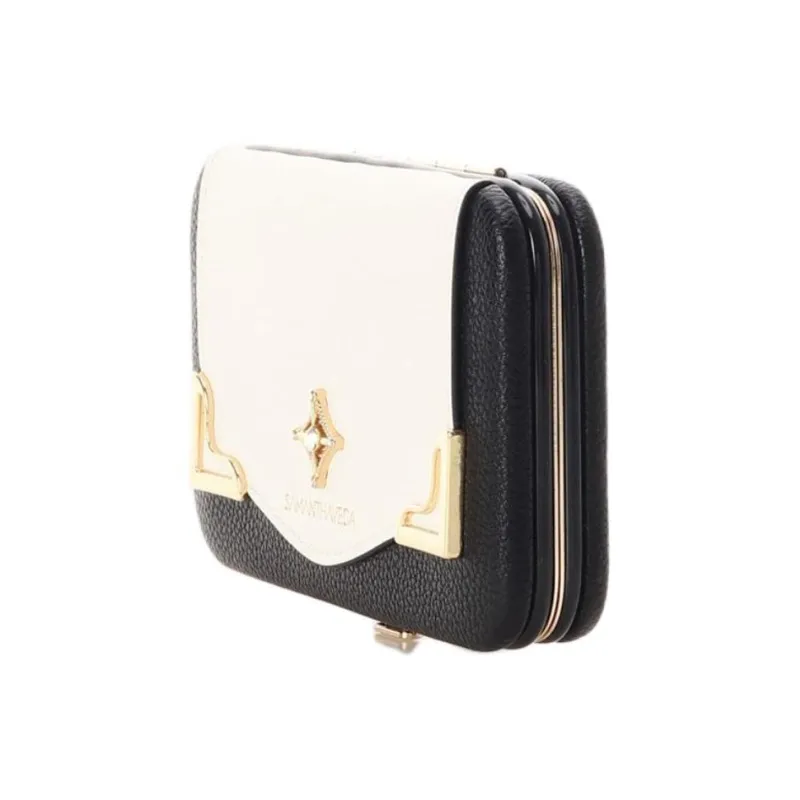 SAMANTHA THAVASA Synthetic Leather Card Holder Women's Black-2