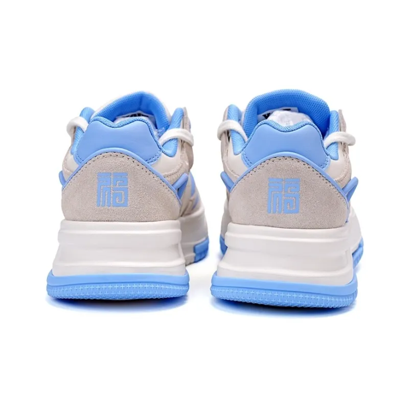 VOIT Skateboard Shoes Women's Low Top White/Sky Blue-4