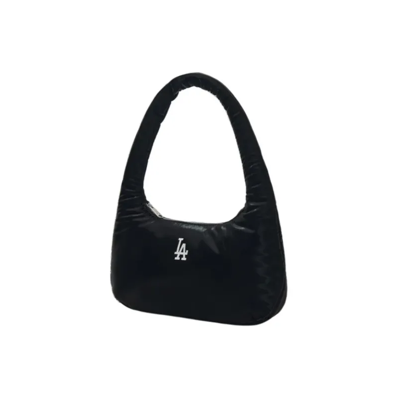 MLB Polyurethane Hobo Bag Shoulder Bag Unisex Black-1