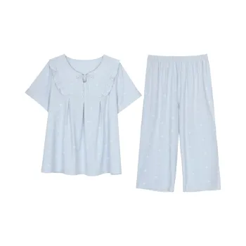 XIN1BU Pajama Set Women's Light Blue