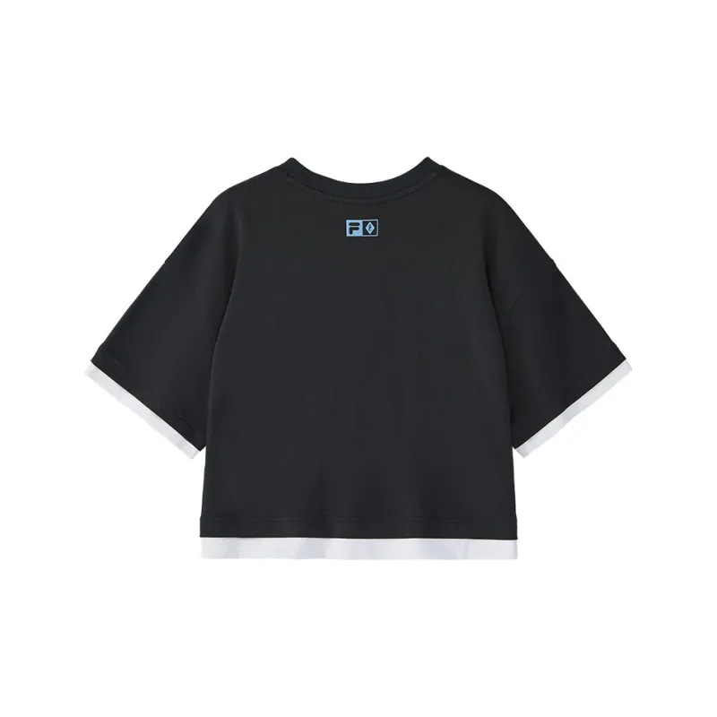 FILA FUSION T Shirts Women's Undercurrent Black-1
