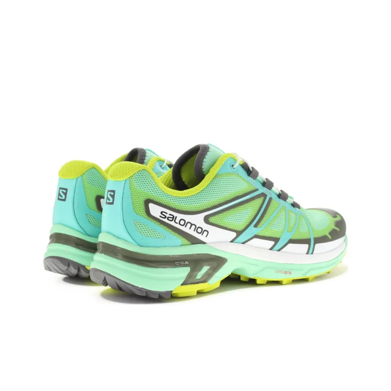 SALOMON XT Wings Anti Slip Wear Resistant Low Top Casual Running Shoes Women's Green Black-3