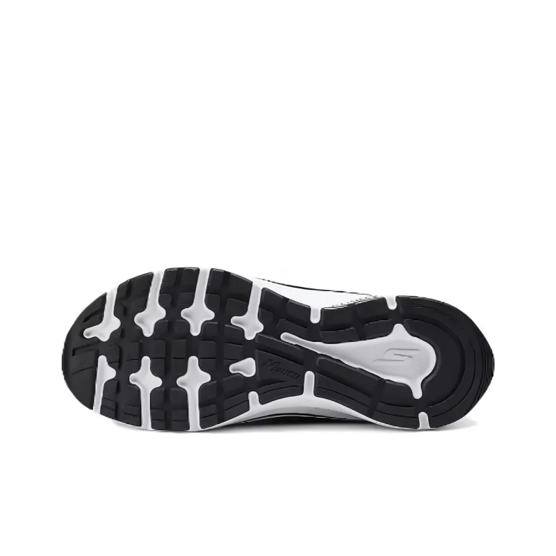 Skechers Cushioning Wear Resistant Low Top Running Shoes Men's Black White-3