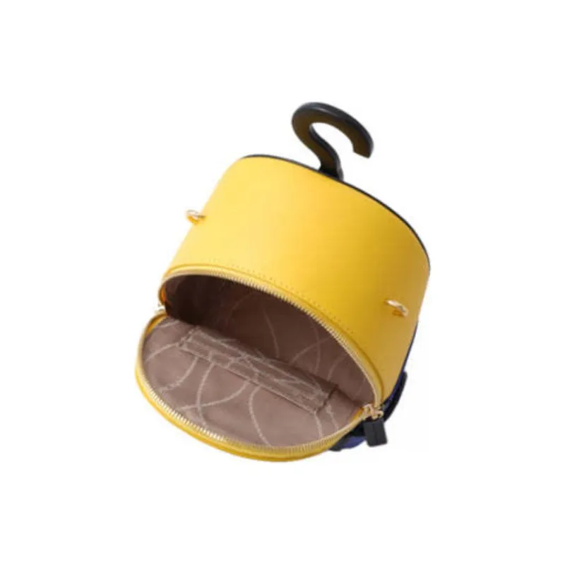 FION Cow Leather Backpack Unisex Yellow-6