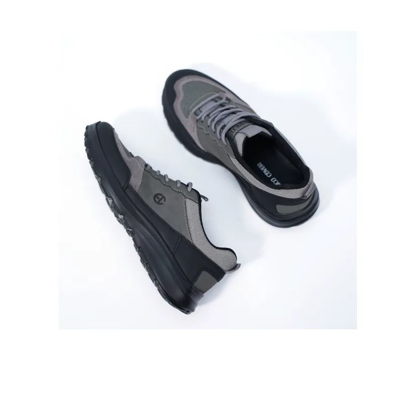 ENRICO COVERI Cushioning Support Lightweight Low Top Casual Shoes Men's Black Gray-3