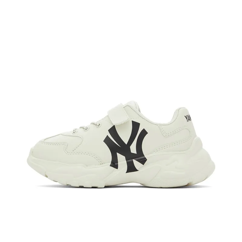 MLB New York Yankees Anti Slip Wear Resistant Low Top Kids Lifestyle Shoes Ecru Grade School-0