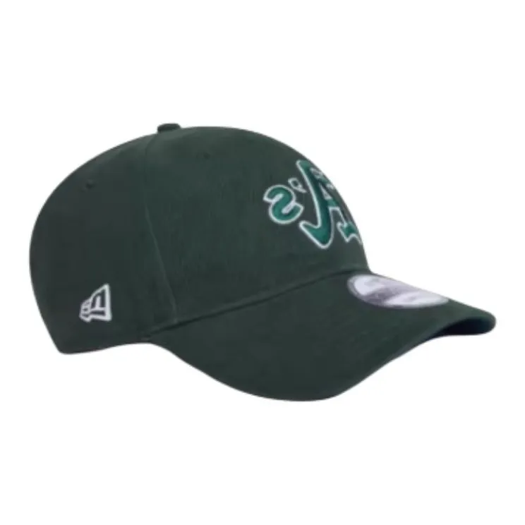 New Era Cotton Baseball Caps Unisex Dark Green-3