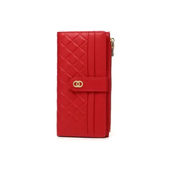 HAWA Artificial Leather Clutch Regular Women's Red/Light Gray/Green/Pink/Apricot