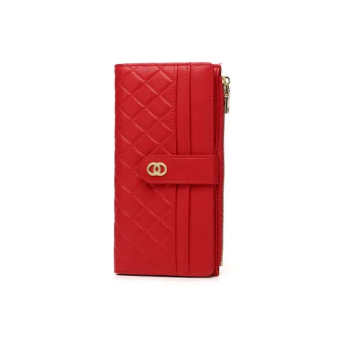 HAWA Artificial Leather Clutch Regular Women's Red/Light Gray/Green/Pink/Apricot