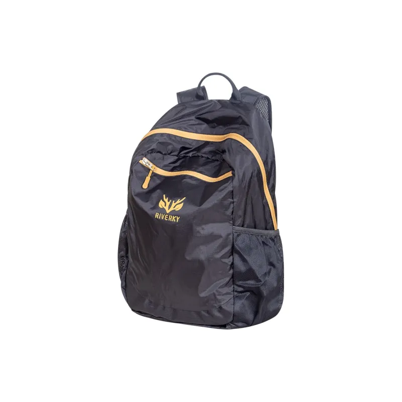 Jiang Qi Polyamide Lightweight Foldable Storage Bag 25 Unisex Black Gray-5