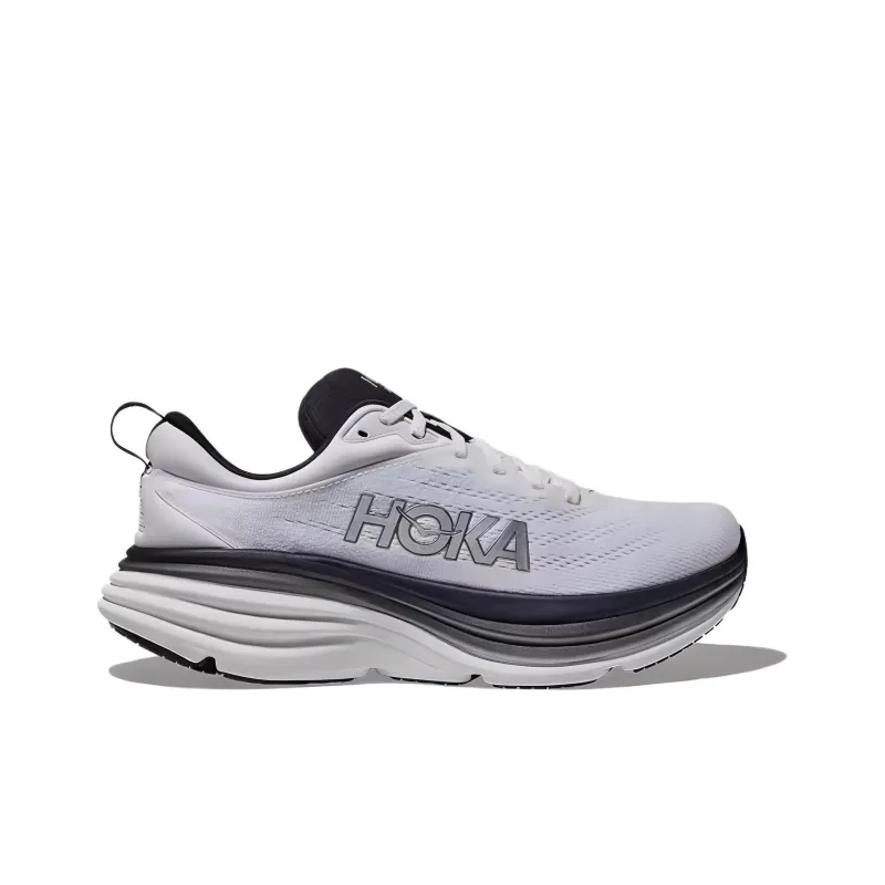HOKA ONE ONE Bondi 8 Running Shoes Men Low Top Black White-1