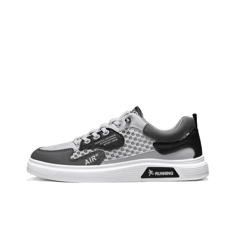 Abango Casual Shoes Men Low Top Gray/Beige/White-16