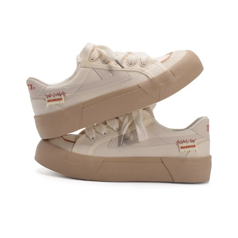Warrior Wear Resistant Low Top Canvas Shoes Women's Beige Khaki-6