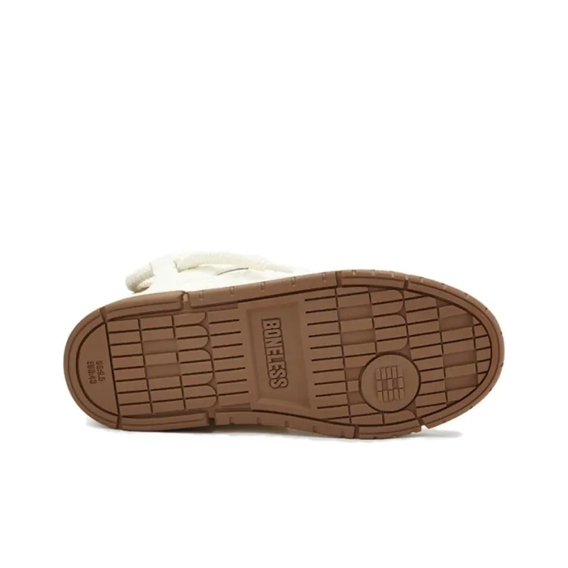 BONELESS Arch Lightweight Coverage Low Top Skateboard Shoes Unisex White Brown-5