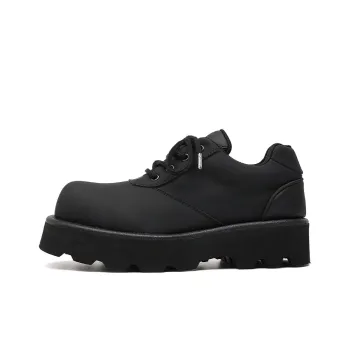 Zuogedu Versatile Derby Shoes With Round Toe Trendy Fashion Casual Shoes Men's Black