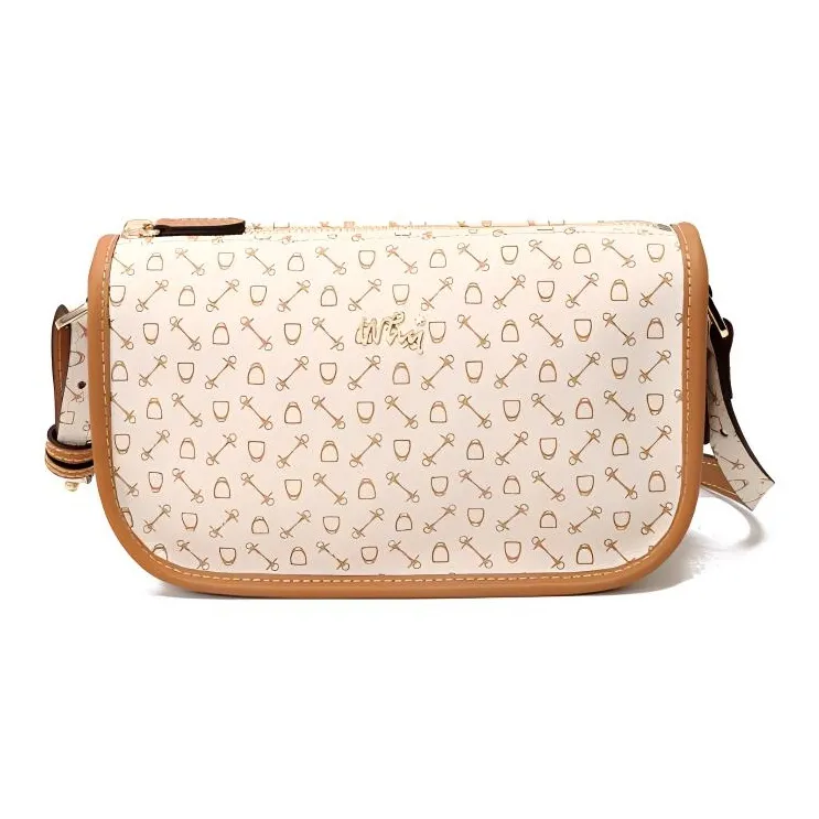 Why Artificial Leather Crossbody Bag, Shoulder Bag Medium Size Women's Coffee/Beige-7
