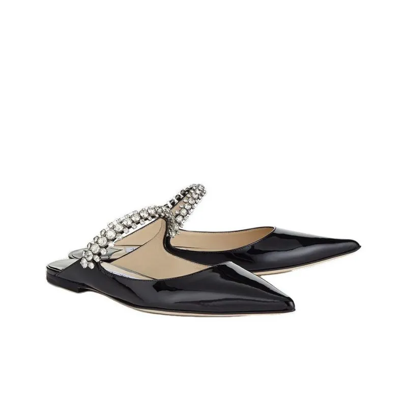 Jimmy Choo Bing Crystal embellished Pointed Flats-1