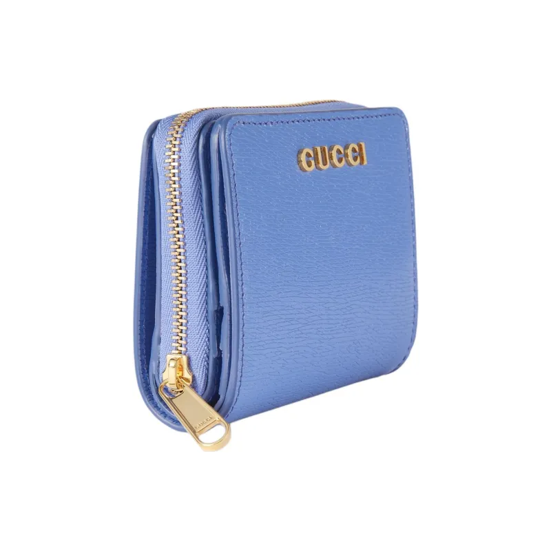 GUCCI Leather Wallet Mini Unisex Light Purple-1