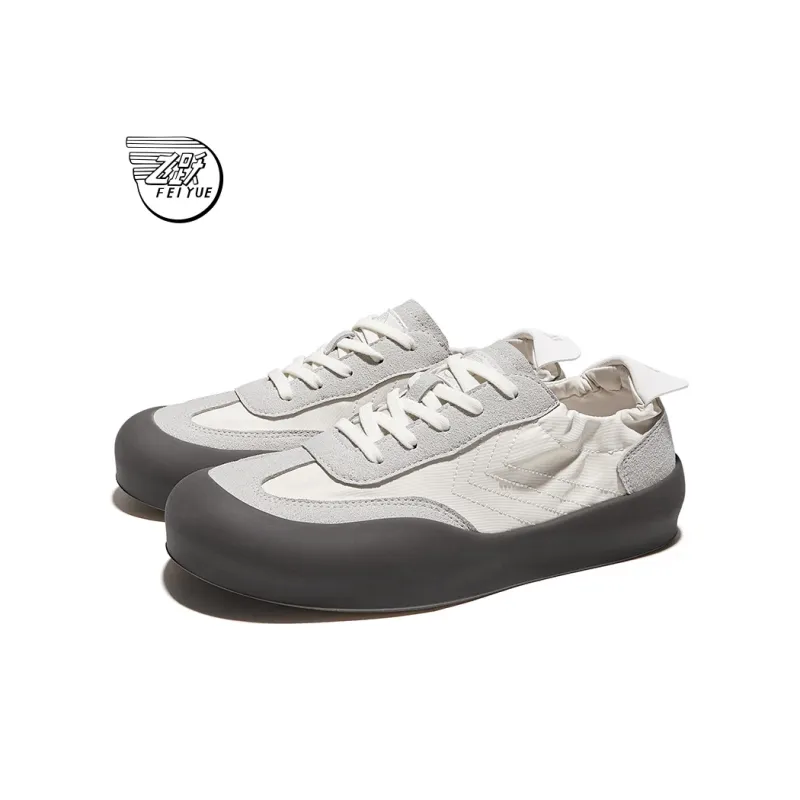 Feiyue Vintage German Training Durable Breathable Low-Top Casual Shoes Women's Beige-2