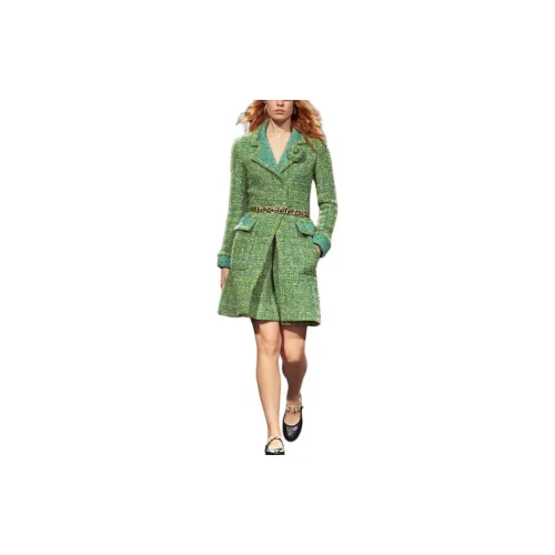 CHANEL Coats Women's Light Green