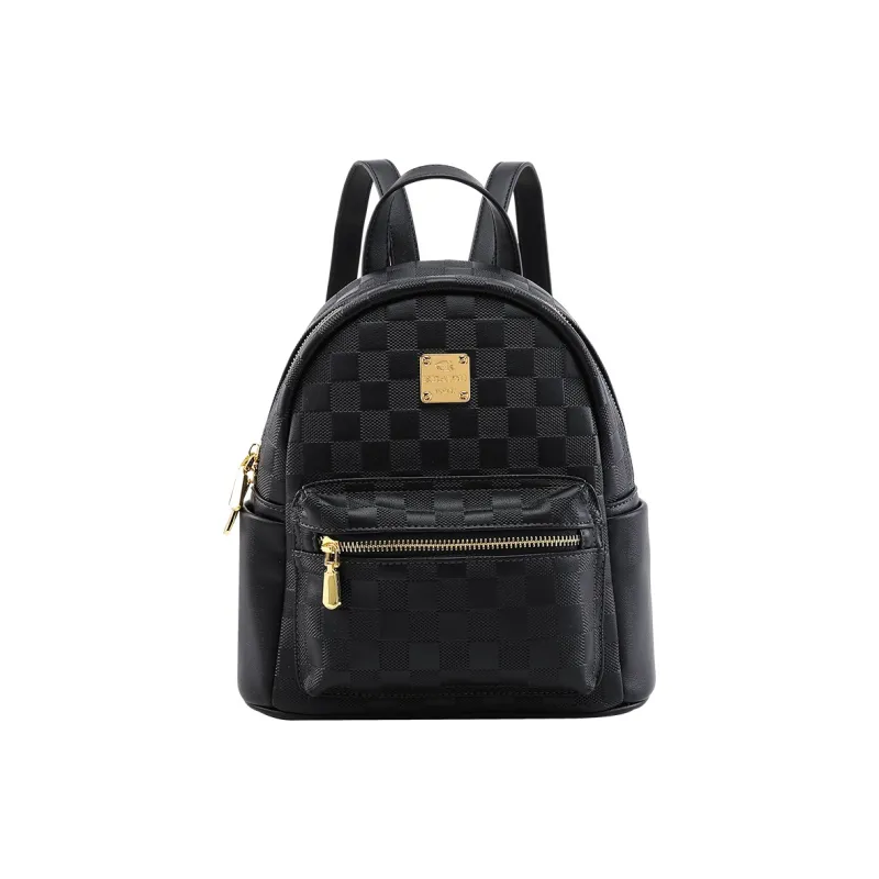TTaG．baG Microfiber Synthetic Leather Backpack Women's White/Black-1