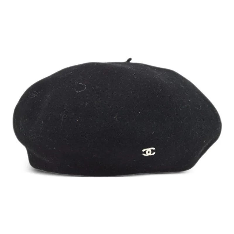 CHANEL 1990 2000s Cc Wool Beret-0