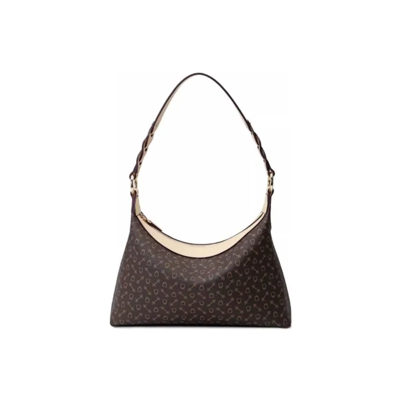 Why Artificial Leather Shoulder Bag, Crossbody Bag, Handbag Large Size Women's Coffee/Apricot-3