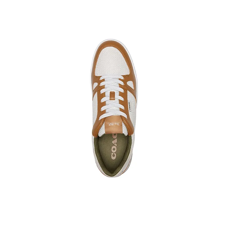 COACH Clip Low Top Skateboard Shoes Men's Brown-3