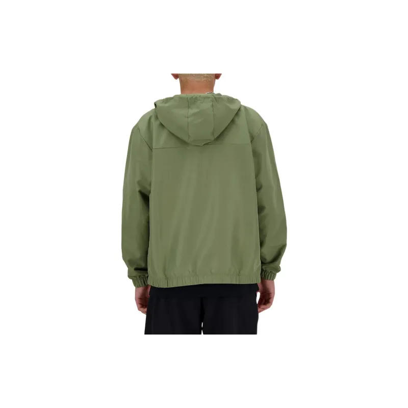 New Balance Iconic Collegiate Graphic Jacket Men's Dark Color Peridot-1