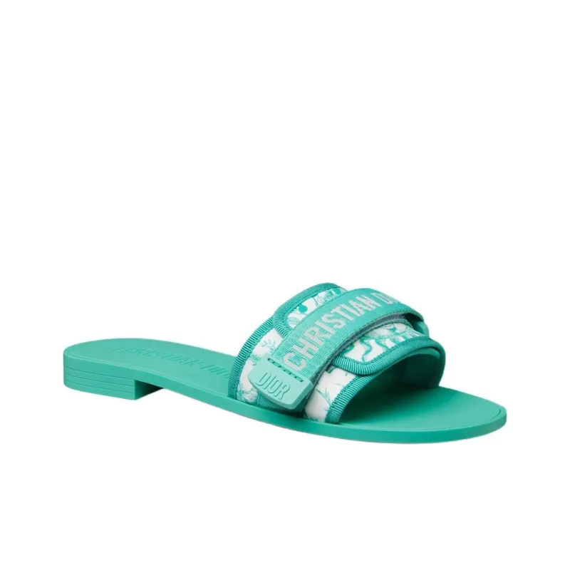 DIOR DIORIVIERA Slide Slippers Women's Tiffany Blue Color-2