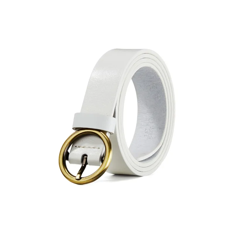 TUCANO Pin Buckle Belt Genuine Leather Decoration Cow Leather Pants Belt Trendy Leather Belts Women's Width  3.8cm-1
