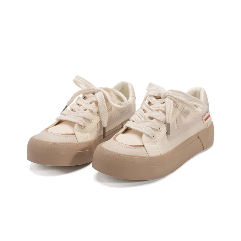 Warrior Wear Resistant Low Top Canvas Shoes Women's Beige Khaki-2