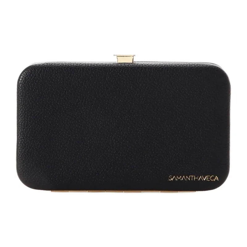 SAMANTHA THAVASA Synthetic Leather Card Holder Women's Black-3