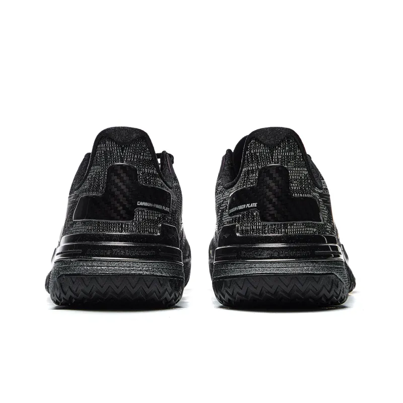 LiNing Gamma Cushioning, Slip Resistant, Abrasion Resistant, Support, Lightweight Low Top Basketball Shoes Men's Black-4