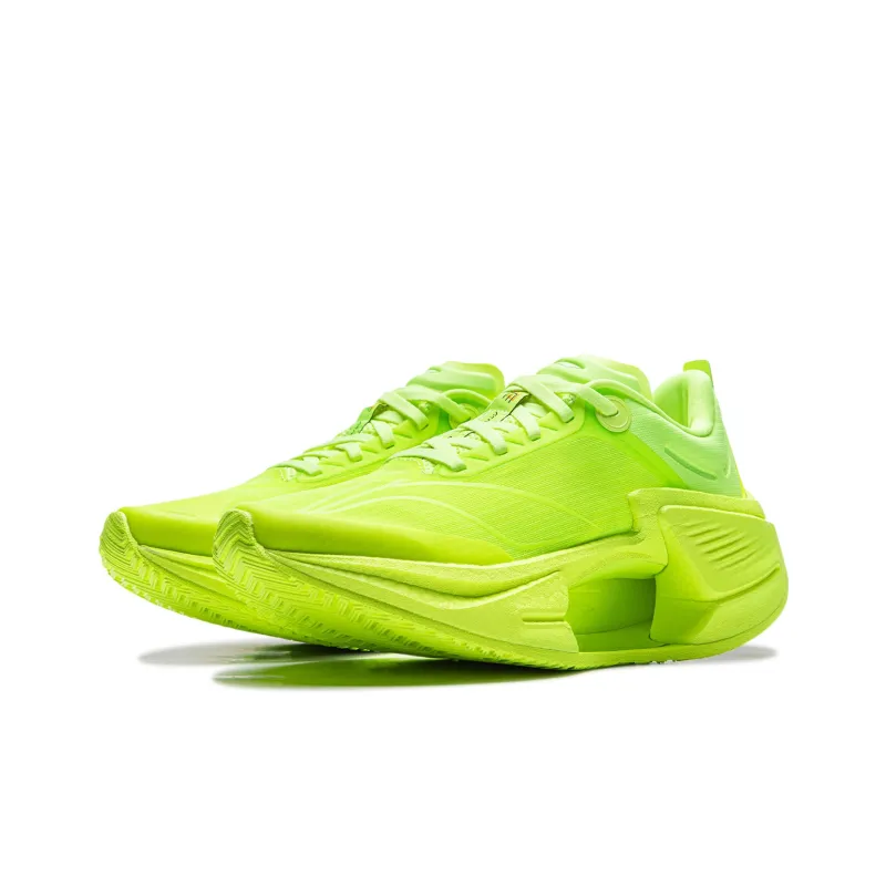 LiNing Shadow 3 ESSENTIAL Cushioning Support Rebound Low Top Running Shoes Women's Neon Green-2