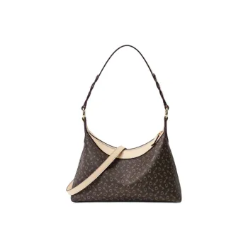 Why Artificial Leather Shoulder Bag, Crossbody Bag, Handbag Large Size Women's Coffee/Apricot